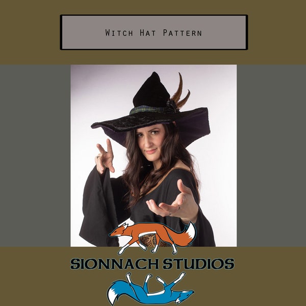 Witch Hat Template - Digital Download