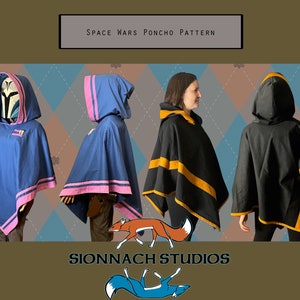 Space Wars Poncho Pattern inspired by Star Wars