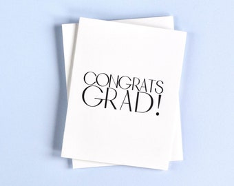 Minimalist Letterpress Grad Card | Graduation Card