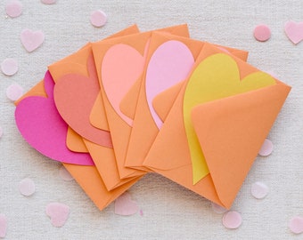 Teeny Tiny Heart Stationery- Set of 5 | Valentine's Day Cards | Love Notecards
