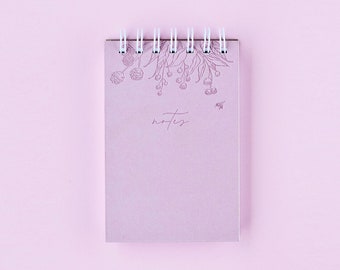 Botanical Pocket Notes | Blush Pink Spiral Notebook