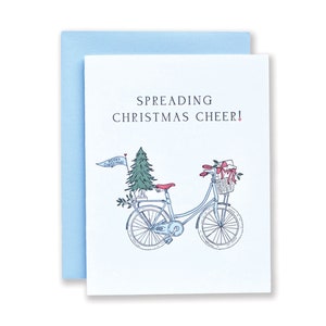 Carte typographique d'acclamation de Noël de Zazzle.be Liste d'envies Vous avez des idées ? Carte de vœux Balade à vélo des Fêtes