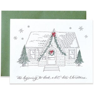 Kleine Weihnachts Cabochon Letterpress Weihnachtskarte