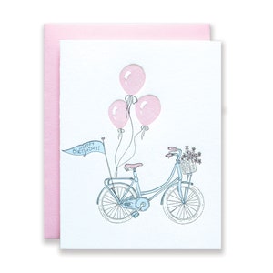 Birthday Bicycle Letterpress Card | Happy Birthday Card