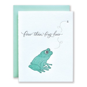 Carte typographique en poils de grenouille | Saint-Valentin | Carte d'amour