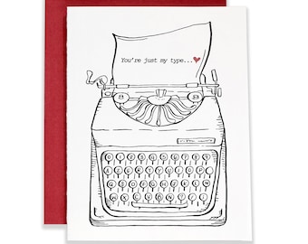 You're Just My Type Letterpress Card | Love Card | Valentine's Day Greeting Card | Anniversary Card