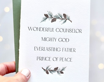 Wonderful Counselor Letterpress Christmas Card