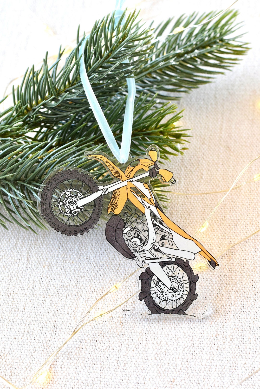 Acrylic Dirt Bike Ornament Wheelie Motorcycle Ornament Etsy