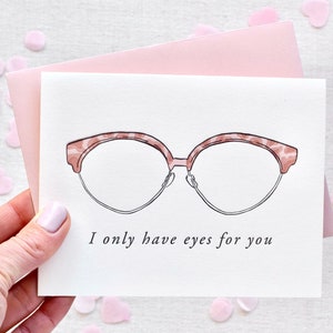 I Only Have Eyes For You Letterpress Card Valentines Day Greeting Card Love Card image 2
