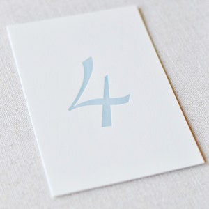 Antique Blue Letterpress Table Numbers | Set of 20 or 30 cards image 5