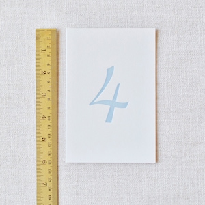 Antique Blue Letterpress Table Numbers | Set of 20 or 30 cards image 7