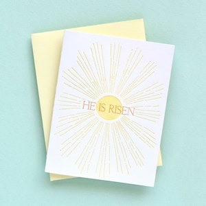 He Is Risen Letterpress Card image 1