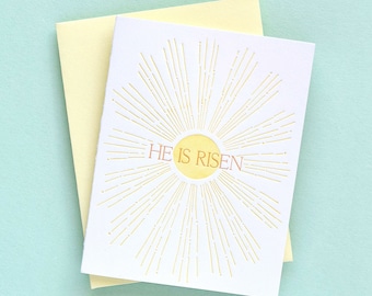 He Is Risen Letterpress Card