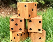 Solid Wood Cedar Jumbo Dice, Handmade, Hand painted, Game Room, Rec Room, Yardzee, Yahtzee, Bunco, large dice, lawn dice, game room decor