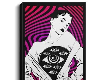 See Into Your Soul Psychedelic Graphic Wall Art | Canvas Frame