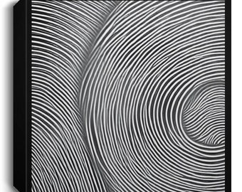 Swirling Soundwaves Design on Square Canvas