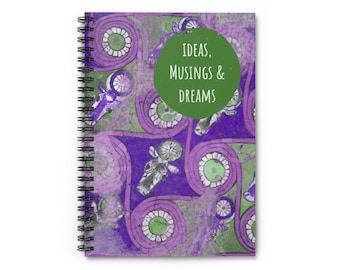 Ancient Egyptian Design Spiral Notebook - Ruled Line (Purple) | Dream Journal |  Shamanic Journey Experiences | Meditation Diary
