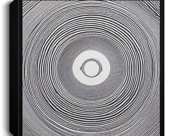 Soundwaves Graphic Art on Square Canvas