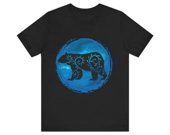 Bear Totem Graphic Tee | Psychedelic Bear Design  Shaman T-Shirt