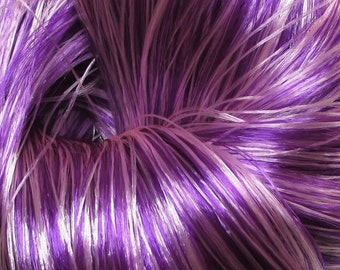 EXTRA LONG 52" Limited Edition Purple-Pink Saran/Synatra Blend Doll Hair