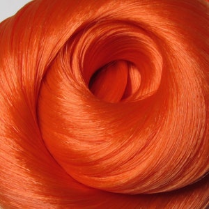 ATOMIC ORANGE Saran Doll Hair for Custom OOAK/Rerooting