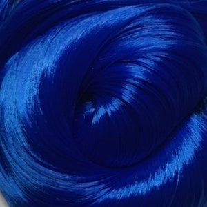 COBALT blue KIWI Nylon Doll Hair for Reroots or Wig Making