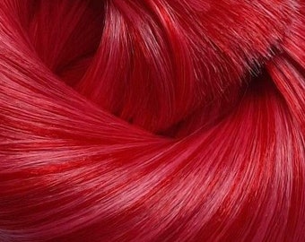RED-PINK 0604 Blend Saran Doll Hair for Custom Reroots