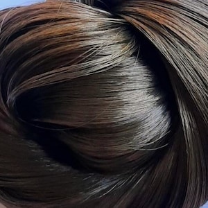 LOVELY BRUNETTE Dark Brown Saran Doll Hair for Custom Reroots