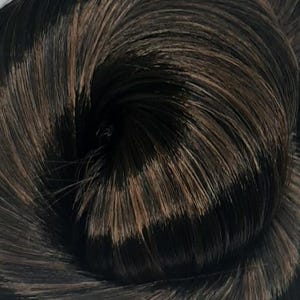 SHADOWED BRUNETTE Black/Brown Saran Doll Hair for Custom Reroots
