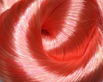 METALLIC PEACH 0461 roze mix KIWI nylon poppenhaar voor reroots of het maken van pruiken