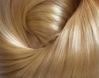 APRICOT BLONDE Saran Doll Hair for Custom Reroots