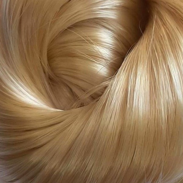 APRICOT BLONDE Saran Doll Hair for Custom Reroots