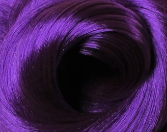 AUBERGINE Dark Purple Saran Doll Hair for Custom Reroots