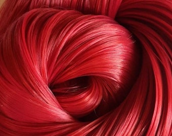 CHILI CHERRY 0501 Red Blend KIWI Nylon Doll Hair for Reroots or Wig Making