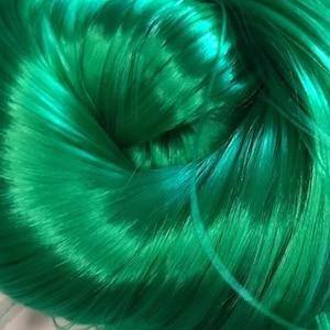 JADE Teal Green KIWI Nylon Doll Hair for Reroots or Wig Making