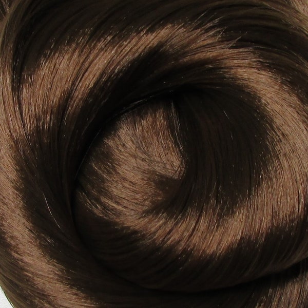 CLASSIC BRUNETTE Brown Saran Doll Hair für Custom Reroots