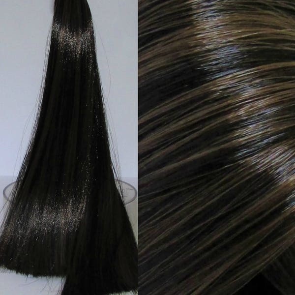 ESPRESSO Dark Brown/Black Nylon Hair Blend for Doll Rerooting OFFCU