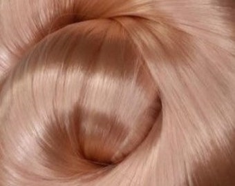 PEACHY PINK Blonde Blend Saran Doll Hair for Custom Reroots