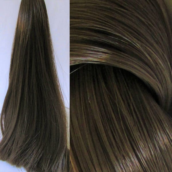 COOL BROWN Nylon Doll Hair for Custom OOAK/Rerooting