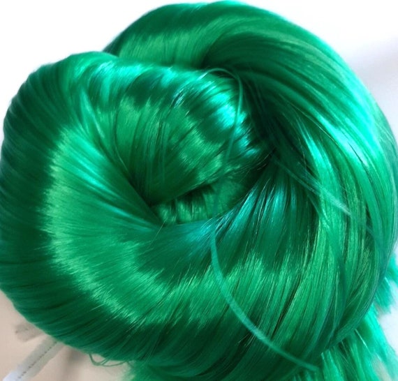 JADE Teal Green KIWI Nylon Doll Hair for Reroots or Wig Making