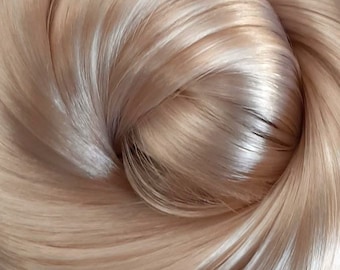 PEARL-APRICOT 0626 Blend Saran Doll Hair for Custom Reroots