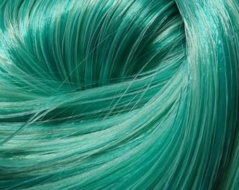 LIMITED EDITION 0803 Teal Green Nylon/Saran Doll Hair Blend for Reroots or Wig Making