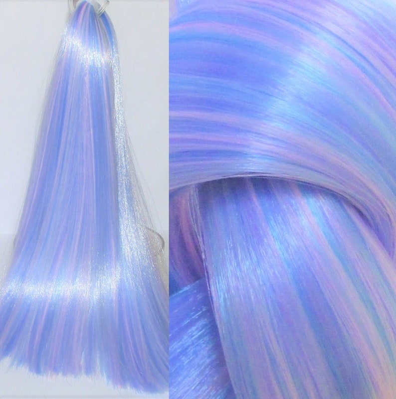 Queen Pastela Matte Blue Pink Lilac Nylon Blend Doll Hair For Etsy