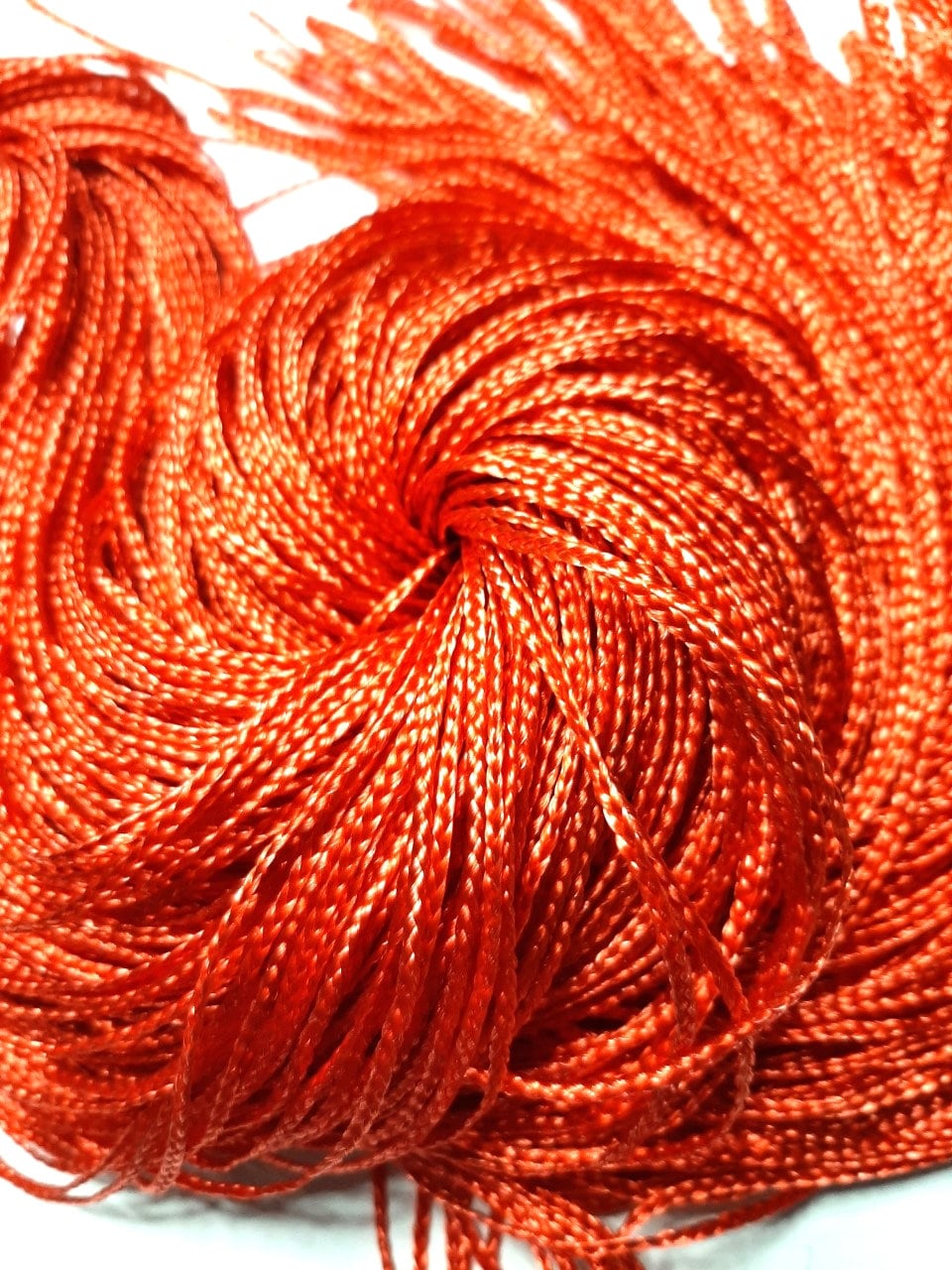 TANGERINE Metallic Shiny KIWI Nylon Mini Braid Doll Hair for