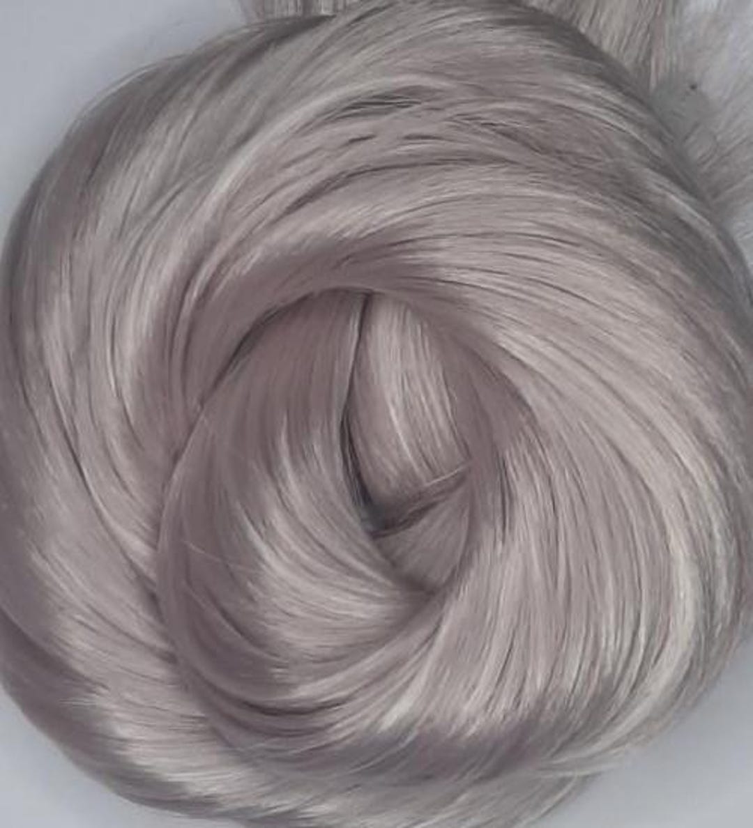 3019 BLUE RINSE Lavender Grey Saran Doll Hair for Custom Reroots and ...