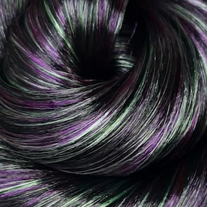 MIDNIGHT OPAL Saran Doll Hair for Custom Reroots and Restoration