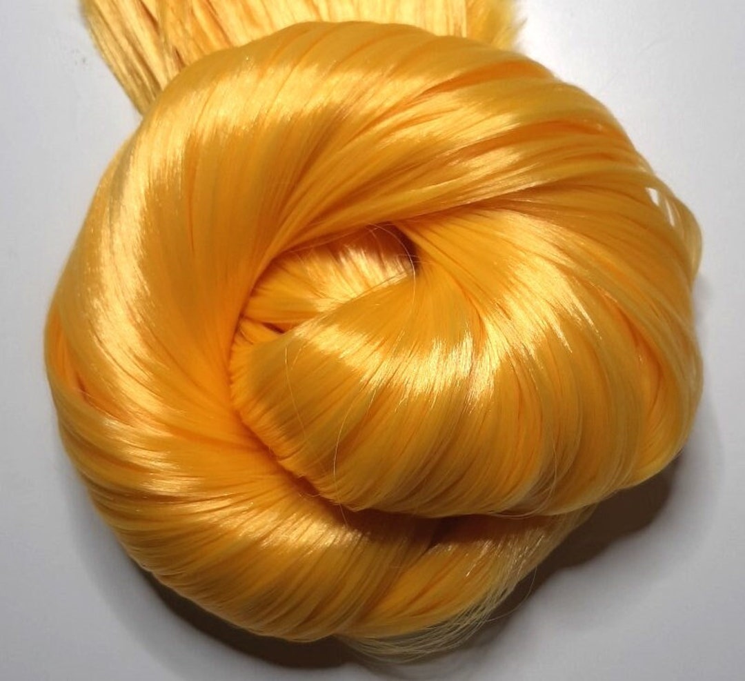 SUNSHINE Yellow KIWI Nylon Doll Hair for Reroots or Wig Making