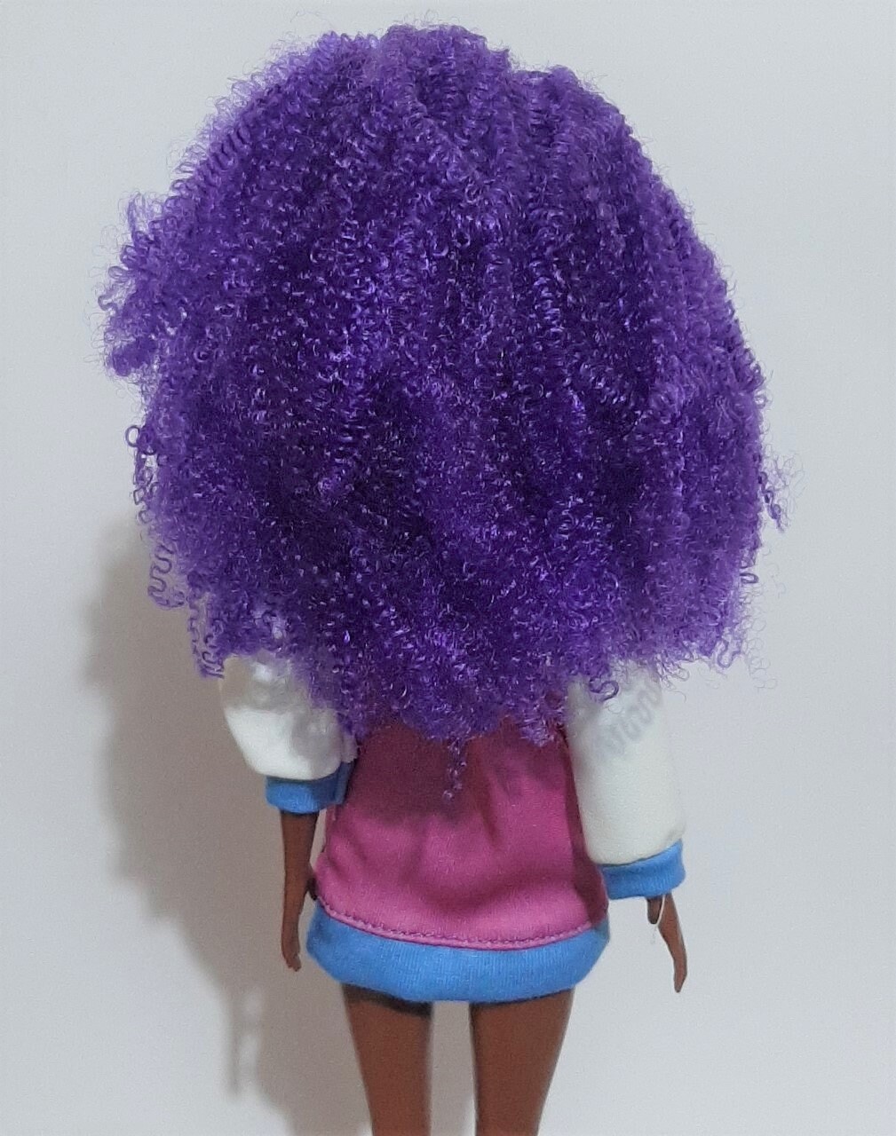 Purple SUPER KINK Curly Afro-style Doll Hair for Custom/ooak/reroots 