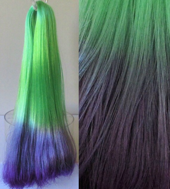 Eggplant Ombre Saran Doll Hair For Custom Ooak Rerooting Etsy