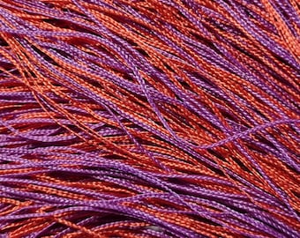 LIMITED EDITION 03 Oranje/paars mix KIWI nylon 2 mm minivlechten poppenhaar voor aangepaste reroots